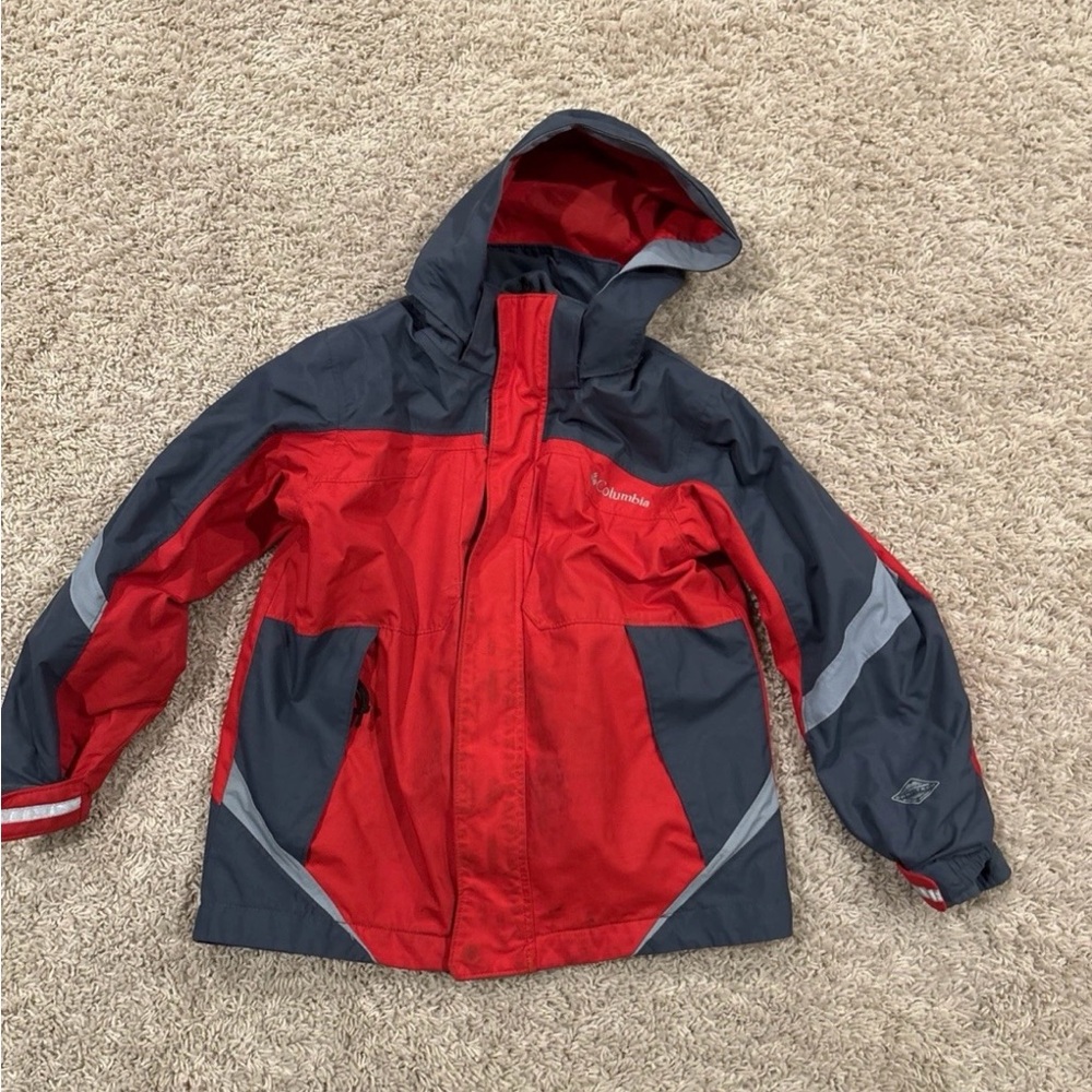 Columbia Kids' Vibrant Red and Charcoal Winter jacket